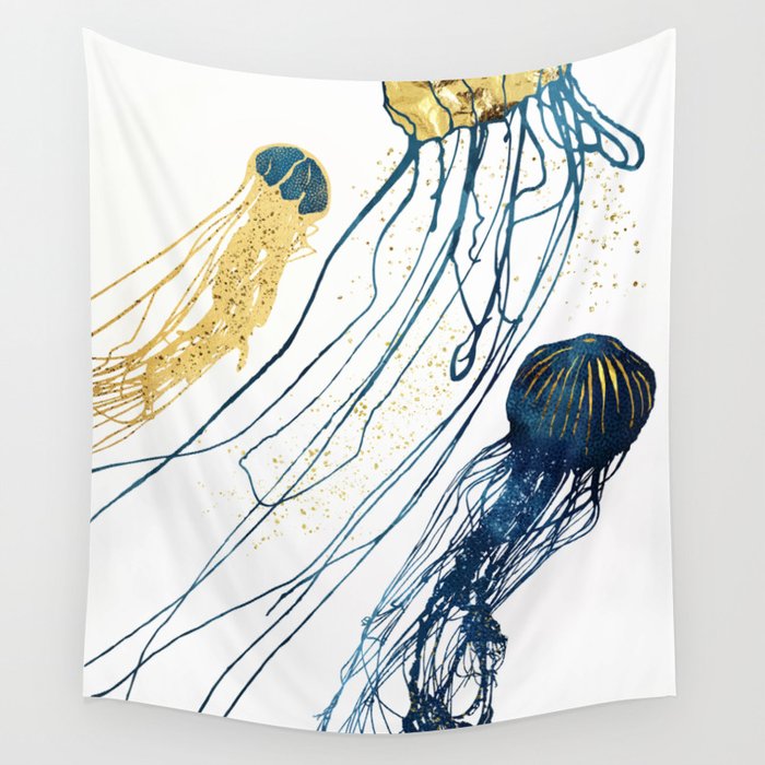 Metallic Jellyfish II Wall Tapestry Gallery Image 4