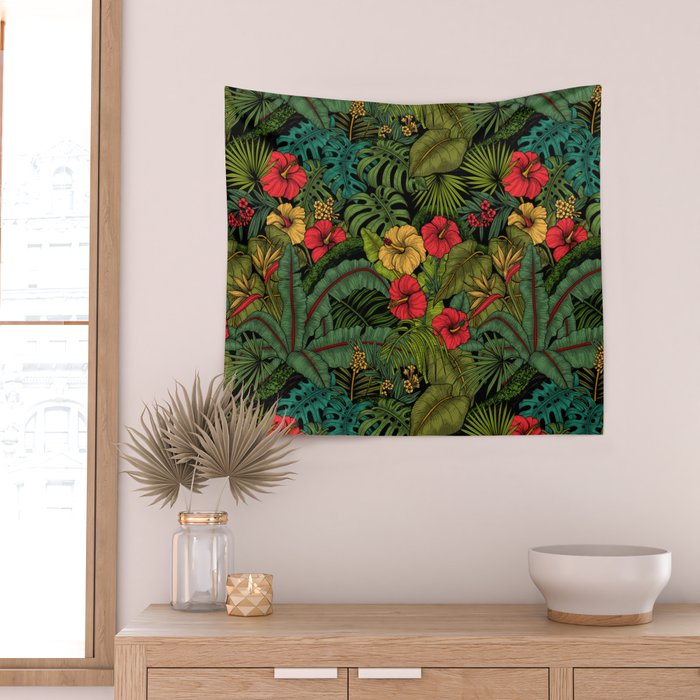 Tropical garden Wall Tapestry Gallery Image 2