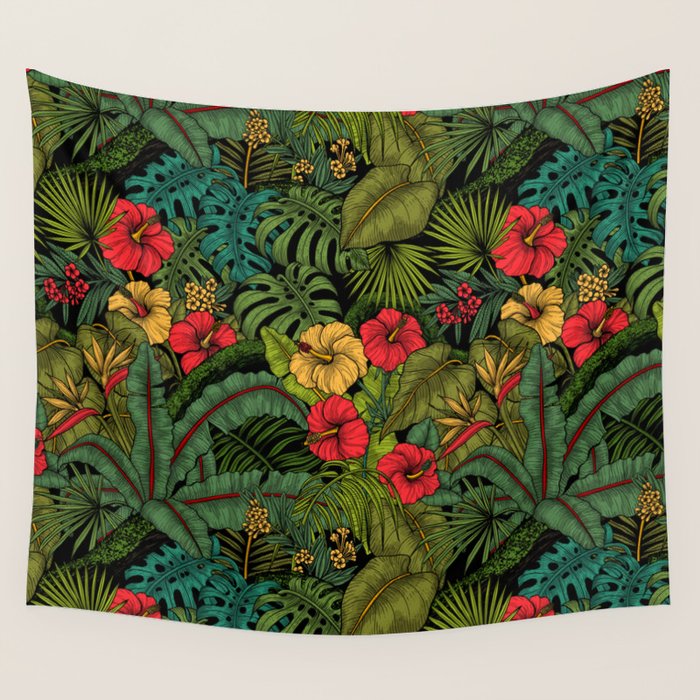 Tropical garden Wall Tapestry Gallery Image 1