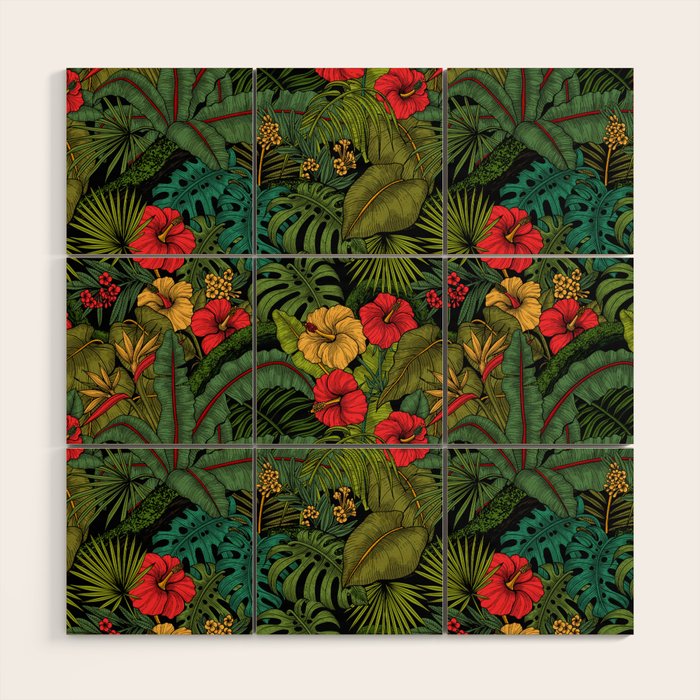 Tropical garden Wood Wall Art Gallery Image 1