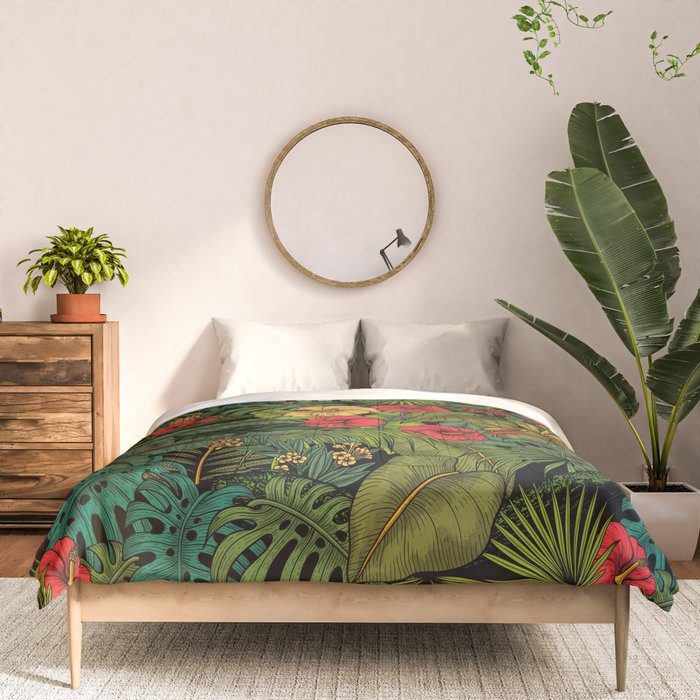 Tropical garden Comforter Gallery Image 3