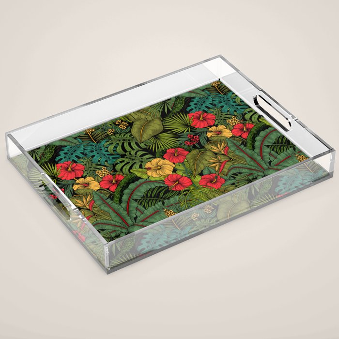 Tropical garden Acrylic Tray Gallery Image 1