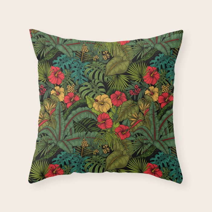 Tropical garden Throw Pillow Gallery Image 1