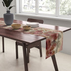 Garden Lilac Flower Painting in Purple & Peach Table Runner Gallery Image 2