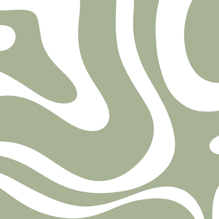 Modern Retro Liquid Swirl Abstract Pattern in Muted Sage Green and White Coffee Mug Gallery Image 2