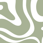 Modern Retro Liquid Swirl Abstract Pattern in Muted Sage Green and White Coffee Mug Gallery Image 2