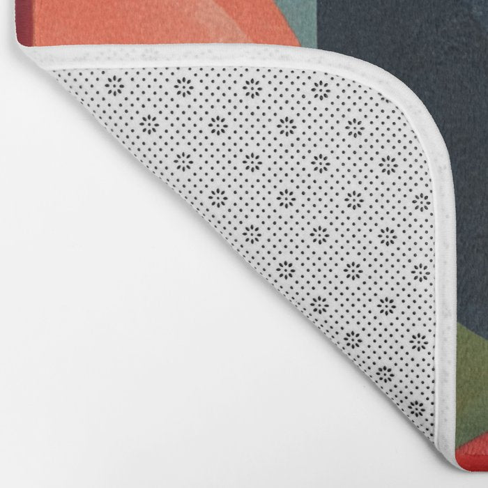 Midnight Bauhaus Garden Bath Mat Gallery Image 2
