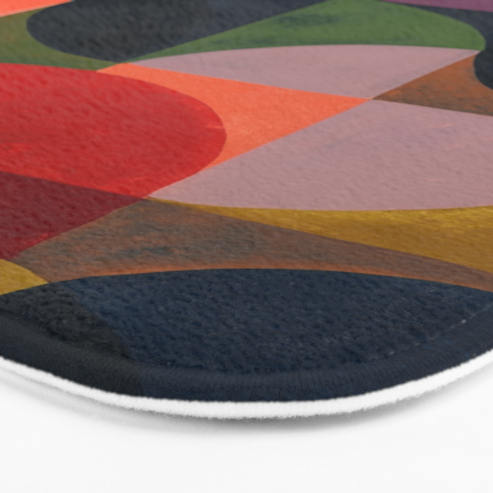 Midnight Bauhaus Garden Bath Mat Gallery Image 3