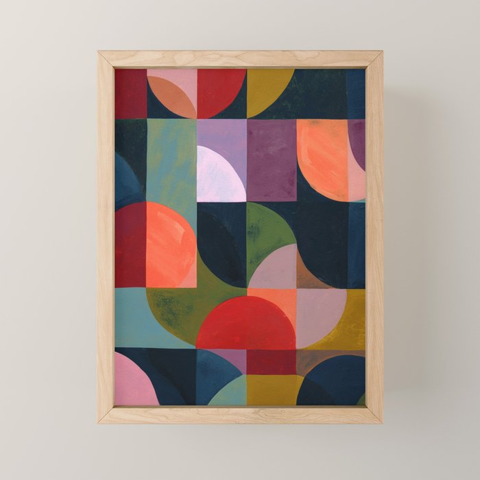 Midnight Bauhaus Garden Mini Art Print Gallery Image 1