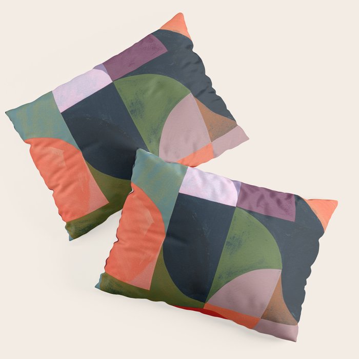 Midnight Bauhaus Garden Pillow Sham Gallery Image 3