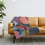 Midnight Bauhaus Garden Throw Blanket Gallery Image 1