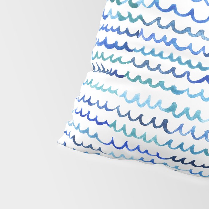 Watercolor Waves Pillow Sham Gallery Image 4