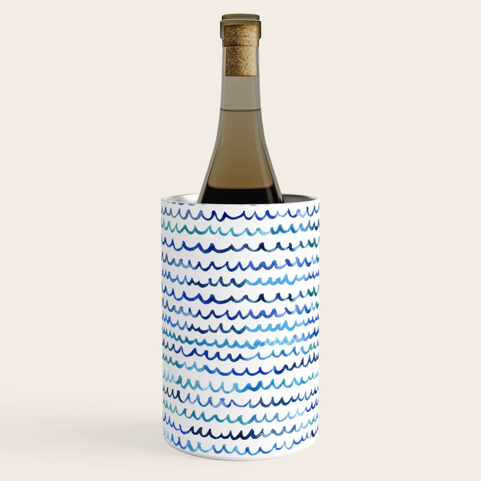 Watercolor Waves Wine Chiller Gallery Image 1