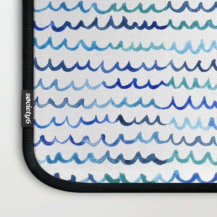Watercolor Waves Laptop Sleeve Gallery Image 3