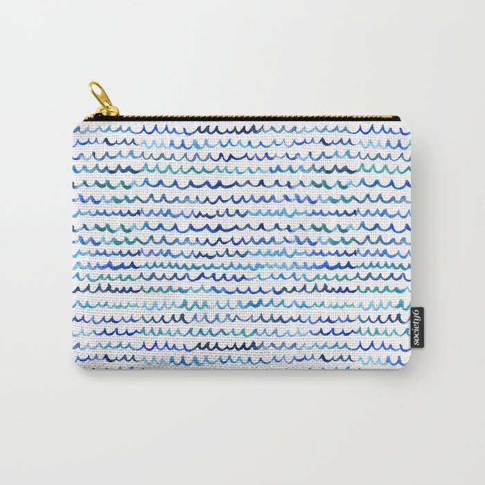 Watercolor Waves Carry All Pouch Gallery Image 1