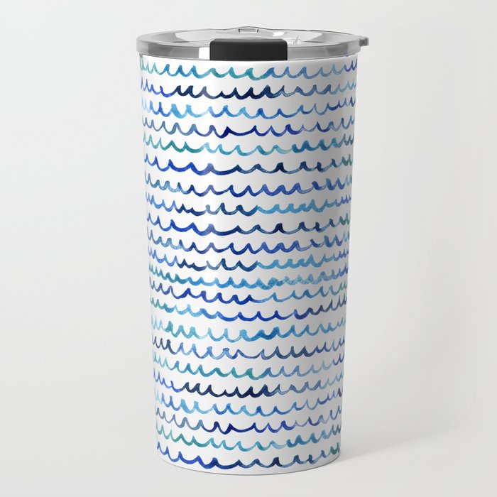Watercolor Waves Travel Mug Gallery Image 1