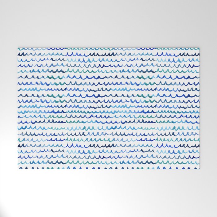 Watercolor Waves Welcome Mat Gallery Image 1
