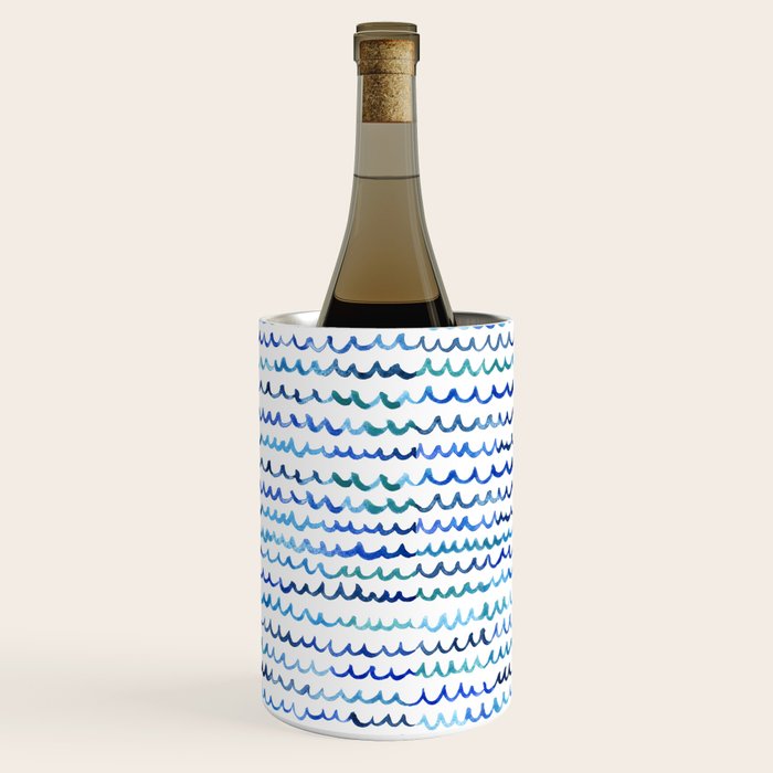 Watercolor Waves Wine Chiller Gallery Image 2