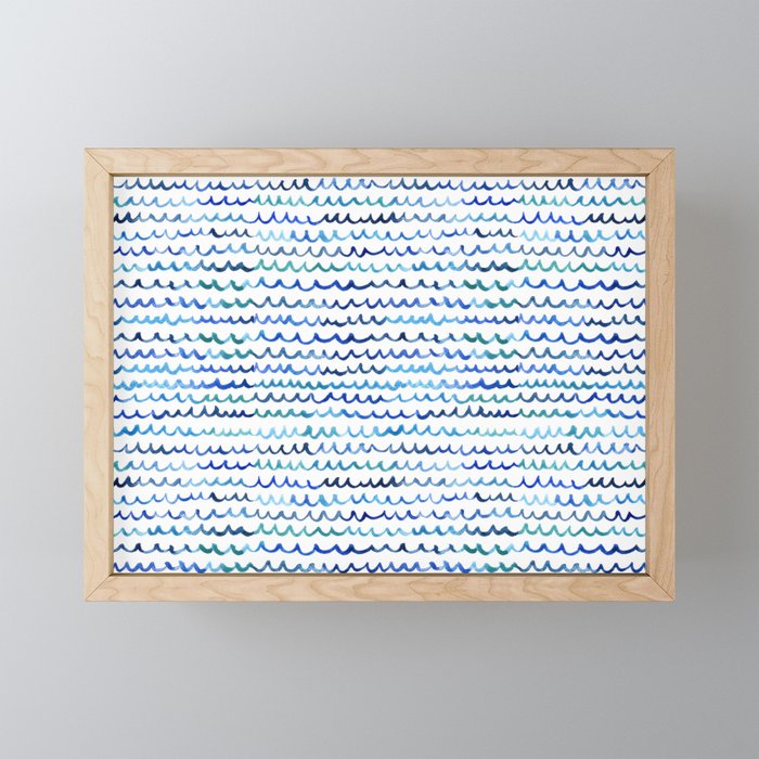 Watercolor Waves Mini Art Print Gallery Image 1