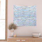 Watercolor Waves Wall Tapestry Gallery Image 2