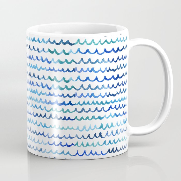 Watercolor Waves Coffee Mug Gallery Image 1