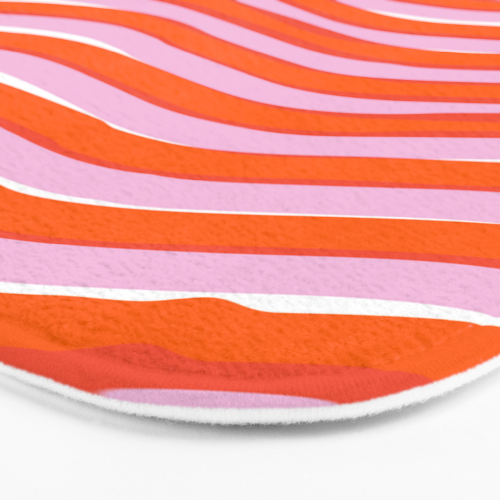 electric zebra stripes Bath Mat Gallery Image 3