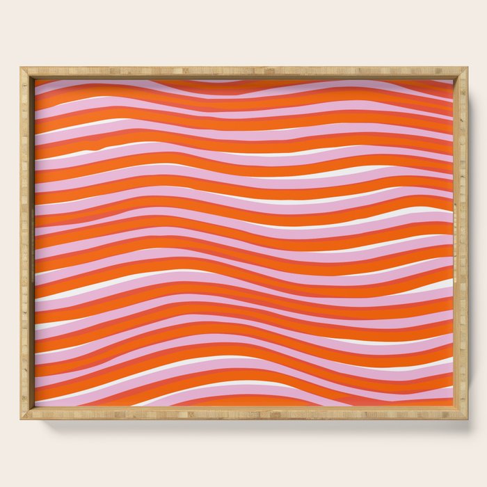 electric zebra stripes Serving Tray Gallery Image 1