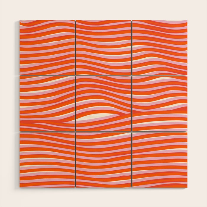 electric zebra stripes Wood Wall Art Gallery Image 1