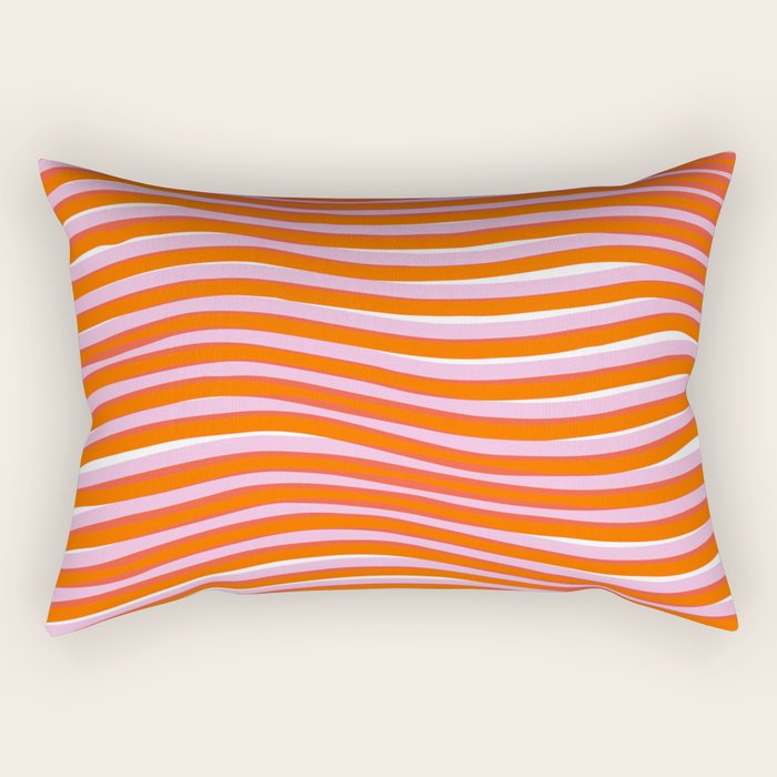 electric zebra stripes Rectangular Pillow Gallery Image 1