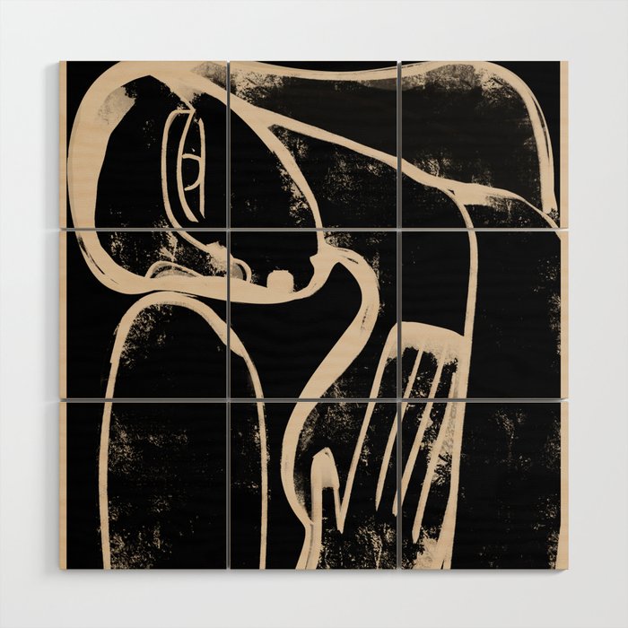 Abstract Female Figure 35 Wood Wall Art Gallery Image 1
