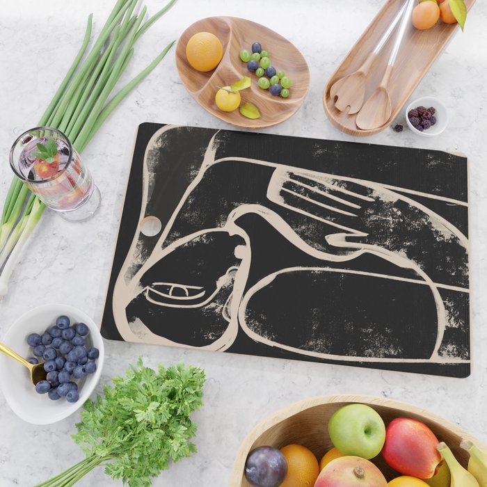 Abstract Female Figure 35 Cutting Board Gallery Image 2