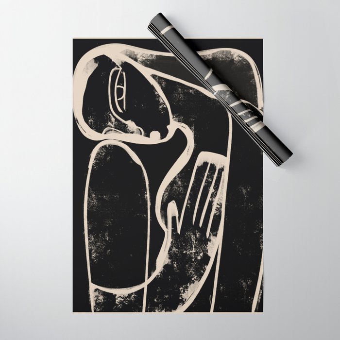 Abstract Female Figure 35 Wrapping Paper Gallery Image 1
