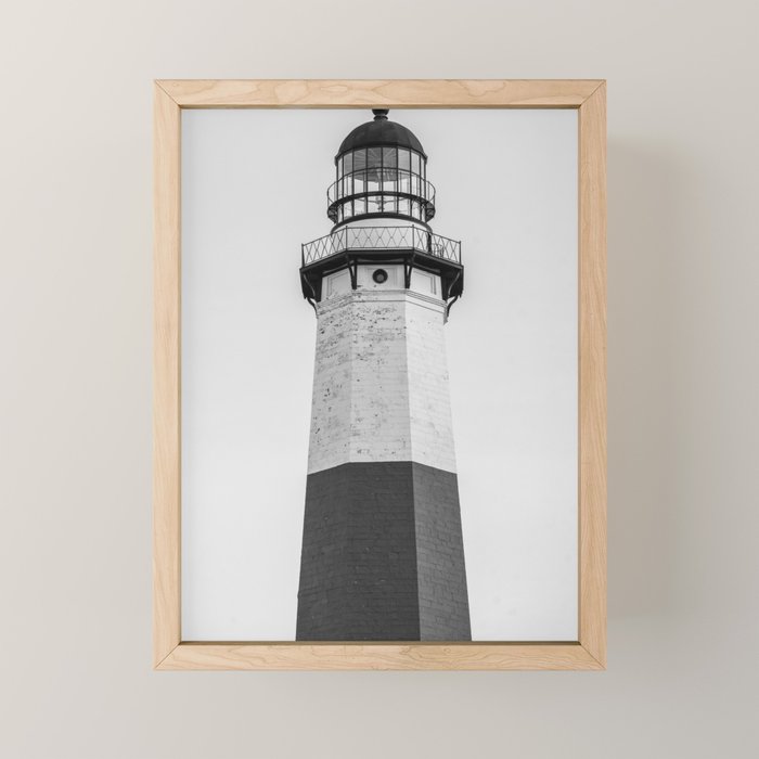 Montauk Lighthouse 01 B&W Mini Art Print Gallery Image 1