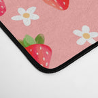 Strawberry Pattern- Pink Background Desk Mat Gallery Image 4