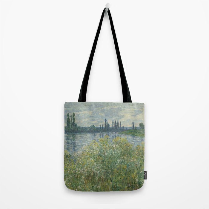 Banks of the Seine, Véthueil, by Claude Monet Tote Bag Gallery Image 2