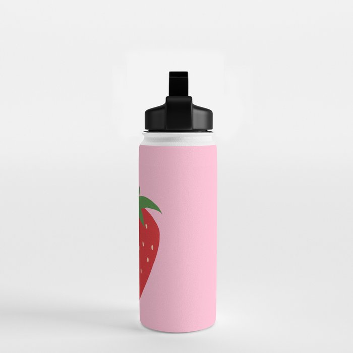 Fruit Market Print Pink Strawberry Print Fruit Art Modern Decor Food Art Abstract Water Bottle Gallery Image 2