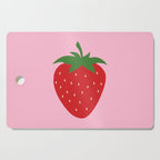 Fruit Market Print Pink Strawberry Print Fruit Art Modern Decor Food Art Abstract Cutting Board Gallery Image 1