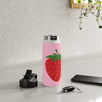 Fruit Market Print Pink Strawberry Print Fruit Art Modern Decor Food Art Abstract Water Bottle Gallery Image 4
