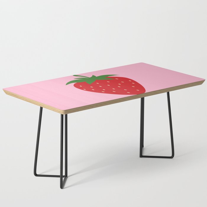 Fruit Market Print Pink Strawberry Print Fruit Art Modern Decor Food Art Abstract Coffee Table Gallery Image 1