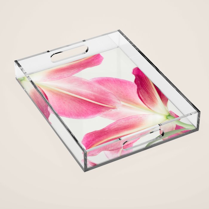 Pink Petals - Flower Photography, Botanical Acrylic Tray Gallery Image 1