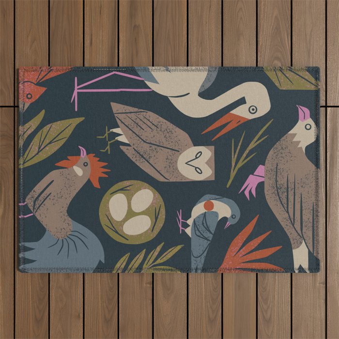 Bird Friends Outdoor Rug Gallery Image 1
