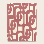 Mid Century Modern Loops Pattern in Maroon and Cream Notebook Gallery Image 4