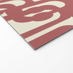 Mid Century Modern Loops Pattern in Maroon and Cream Welcome Mat Gallery Image 2