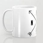 PNW Pacific Northwest Compass - Black and White Forest Coffee Mug Gallery Image 3