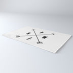 PNW Pacific Northwest Compass - Black and White Forest Rug Gallery Image 3