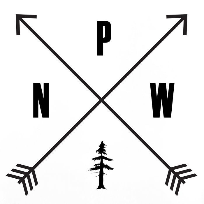 PNW Pacific Northwest Compass - Black and White Forest Coffee Mug Gallery Image 2