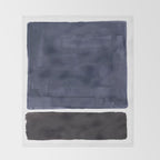 Navy Black Rothko Fun Colorful Mid Century Modern Abstract Painting Shapes Pattern Throw Blanket Gallery Image 2