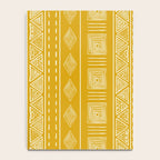 Mustard Yellow Tribal Ethnic Pattern | Sun Illustration | Vertical Stripes Notebook Gallery Image 4