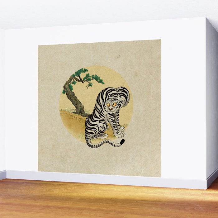 Tiger with magpie type-D : Minhwa-Korean traditional/folk art Wall Mural Gallery Image 2