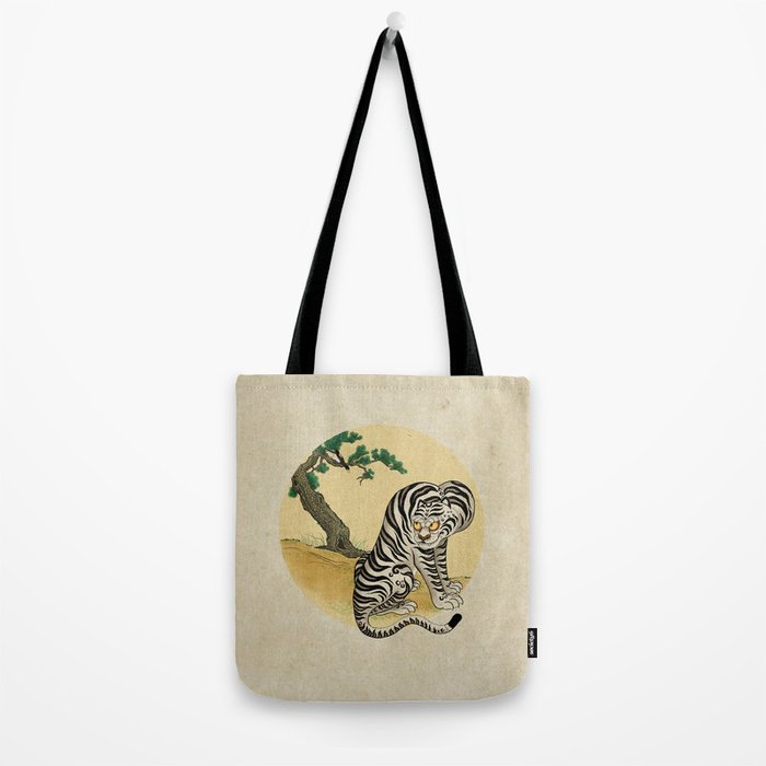 Tiger with magpie type-D : Minhwa-Korean traditional/folk art Tote Bag Gallery Image 2